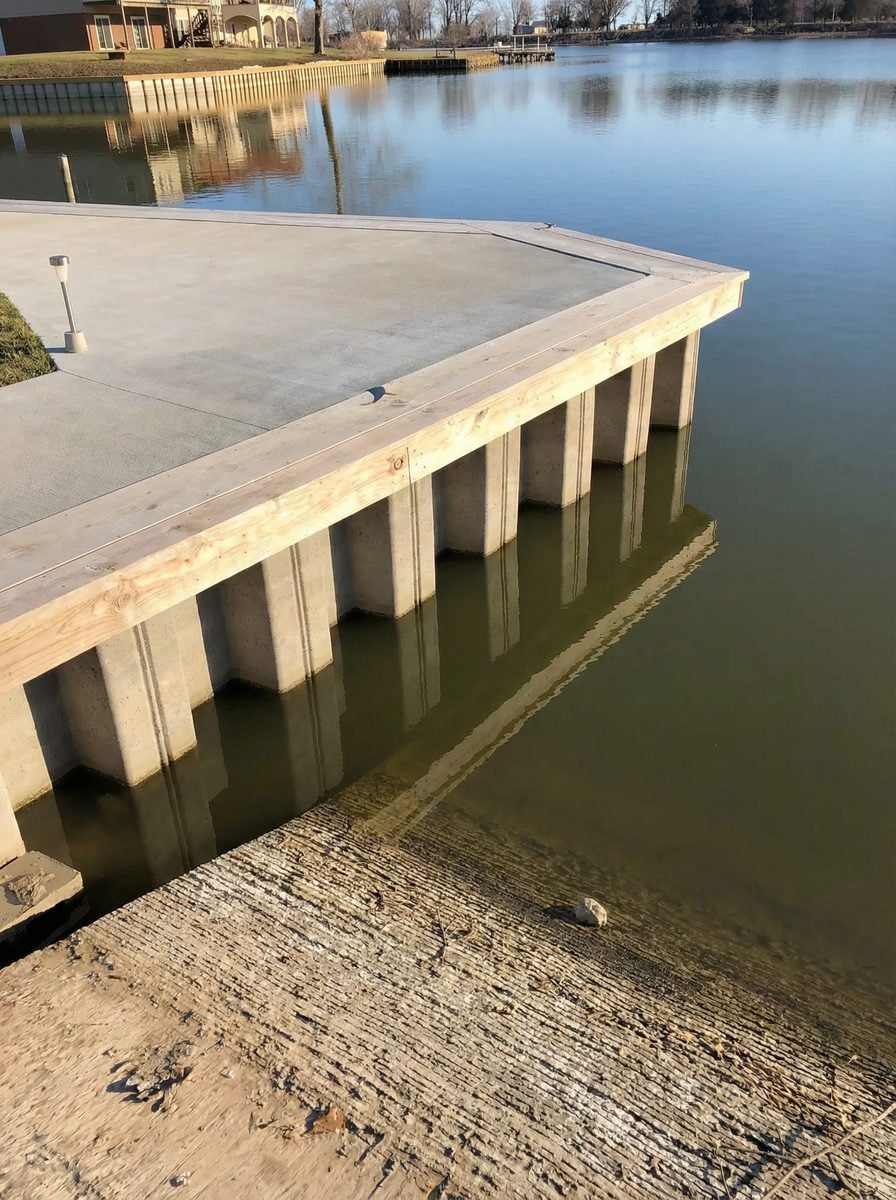 Seawall and dock detail